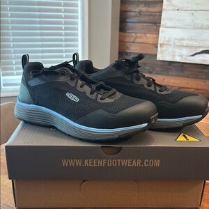 Keen Sparta 2 Blue Black Work Utility Alloy Toe Slip Resistant Size 9.5